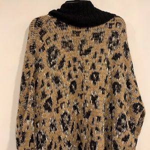 NWT LINE Knitted Leopard Print Open Front Cardigan
